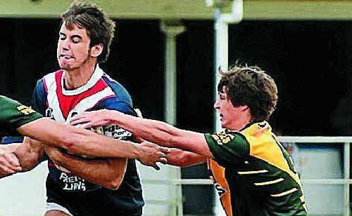 Warwick Cowboys player Jake Landers (left) shows his style for the under-18 side this season. Warwick Cowboys player Jake Landers (left) shows his style for the under-18 side this season.